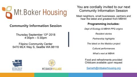 Mount Baker Housing Authority Flyer
