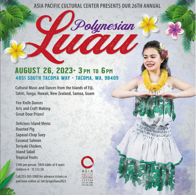 Polynesian Luau event flyer